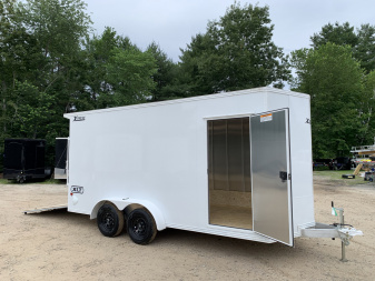 New 2025 High Country 7x16 + 18  V-Nose/ XLT Aluminum trailer / 16  OC construction / WHITE-OUT/ 7'6  interior/ 7000GVW