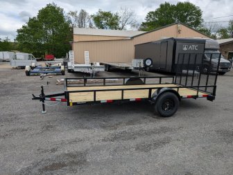 New 2025 Triple Crown 76"X14' Single Axle Utility Trailer