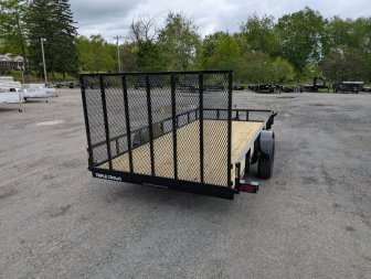 New 2025 Triple Crown 76"X14' Single Axle Utility Trailer
