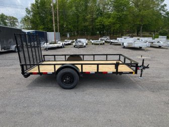 New 2025 Triple Crown 76"X12' Single Axle Utility Trailer