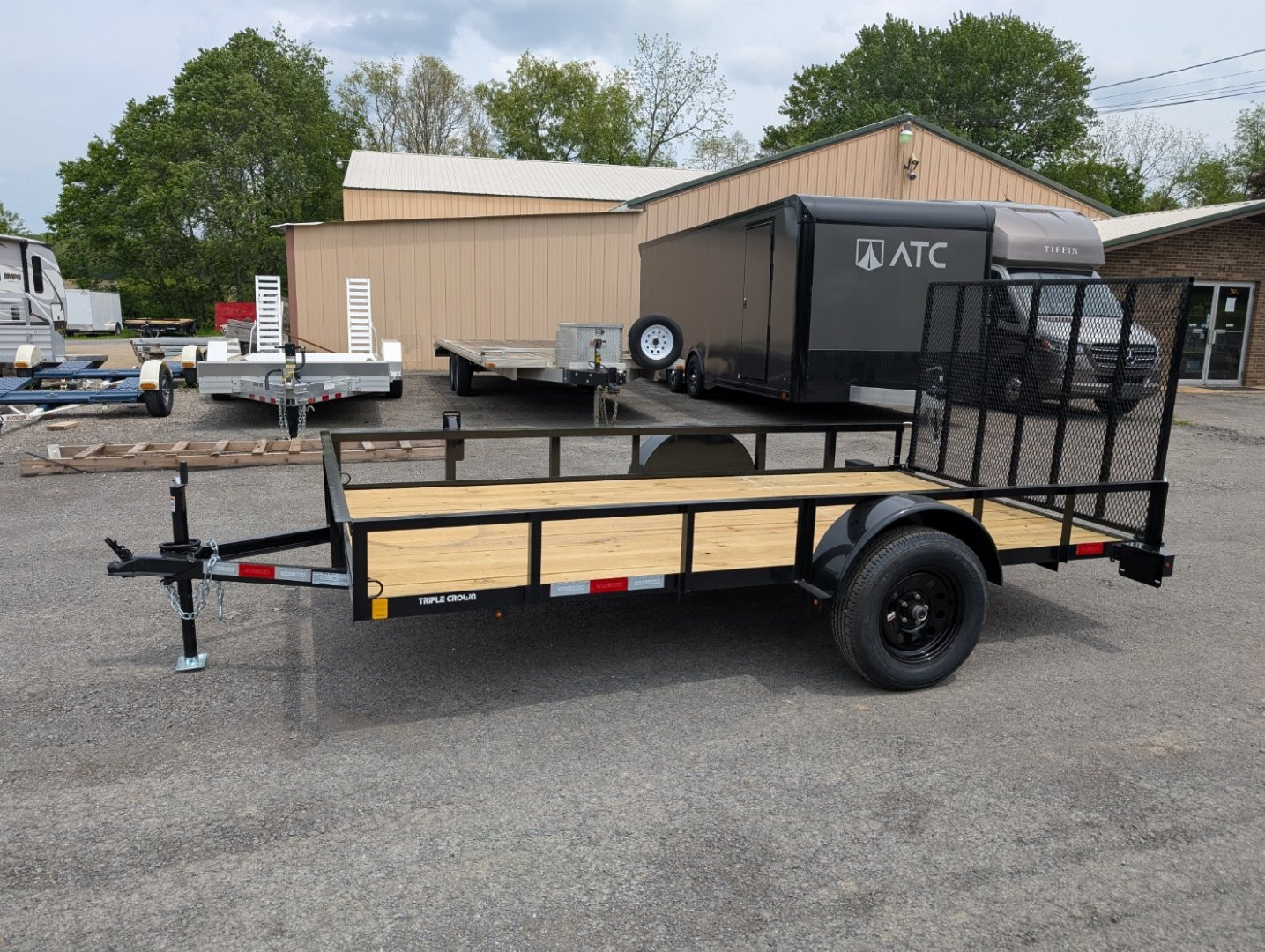 New 2025 Triple Crown 76"X12' Single Axle Utility Trailer