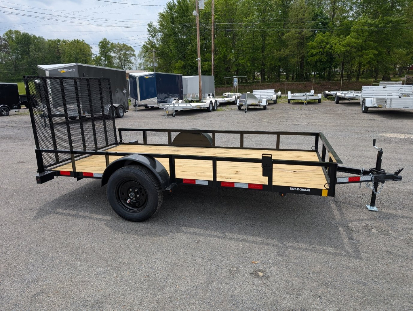 New 2025 Triple Crown 76"X12' Single Axle Utility Trailer