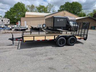 New 2025 Triple Crown 76"X16' 7K Tandem Utility Trailer