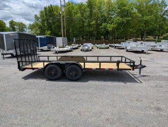 New 2025 Triple Crown 76"X16' 7K Tandem Utility Trailer