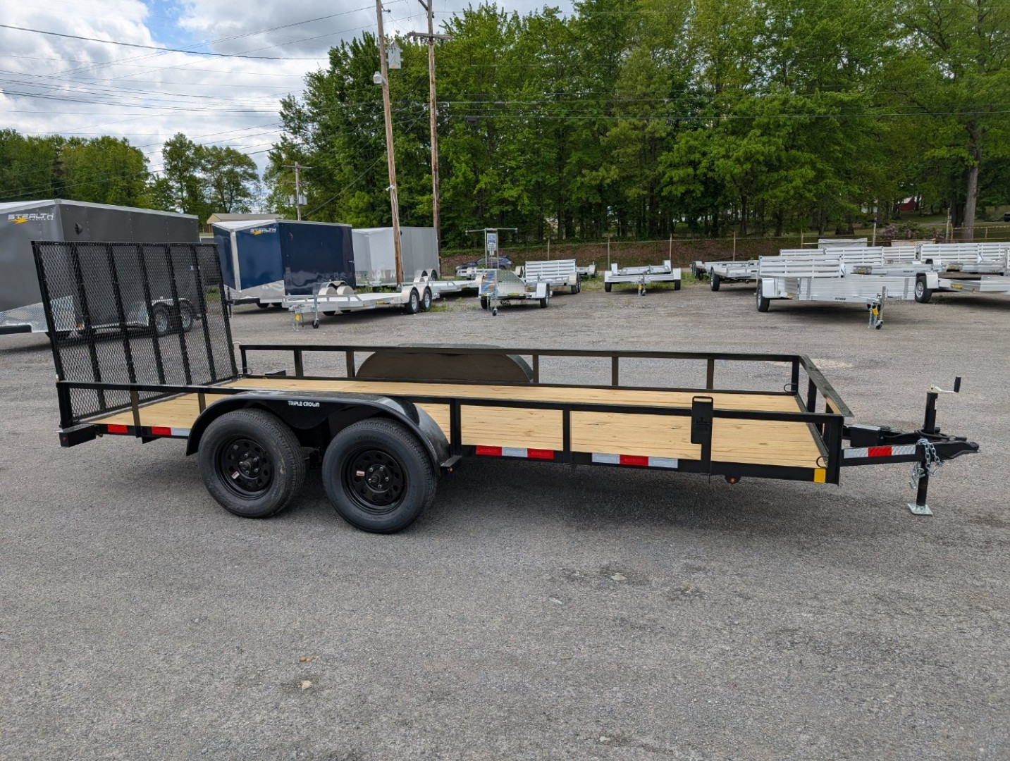 New 2025 Triple Crown 76"X16' 7K Tandem Utility Trailer