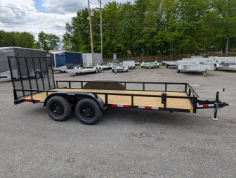 New 2025 Triple Crown 76"X16' 7K Tandem Utility Trailer