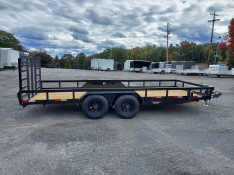 New 2023 H&H Trailers 82"X18' 10K Utility Trailer-91126