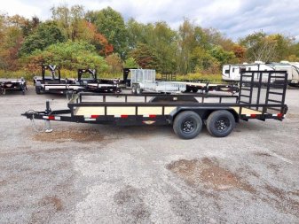 New 2023 H&H Trailers 82"X18' 10K Utility Trailer-91126