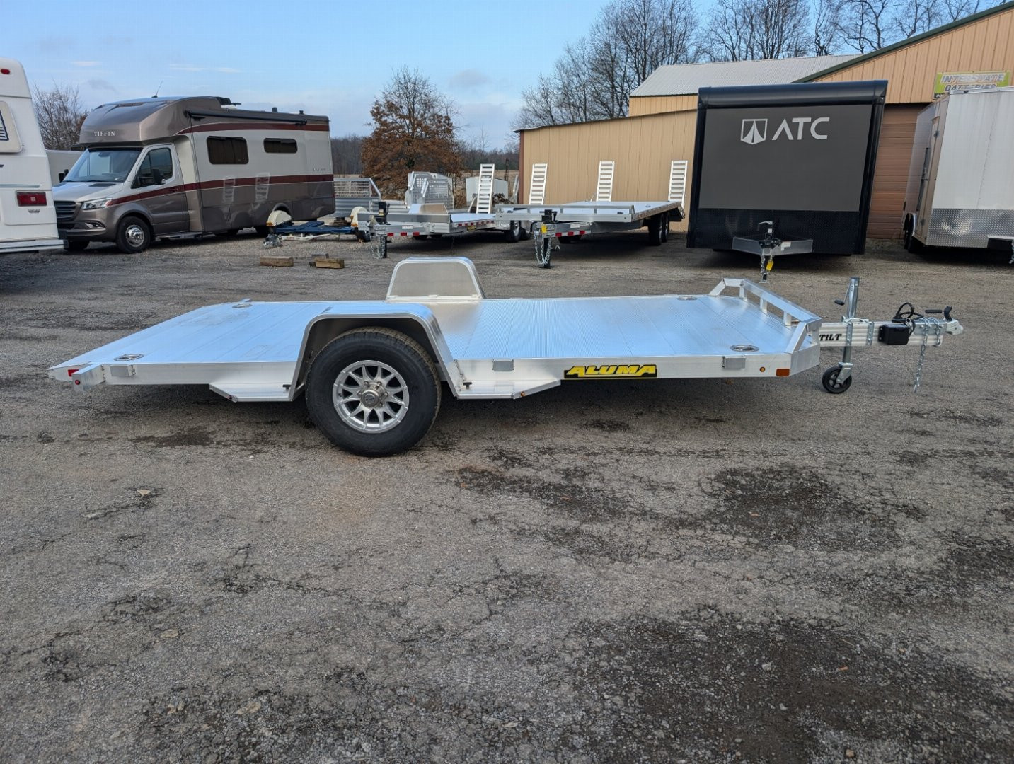 New 2025 Aluma 8214HS-Tilt Utility Trailer