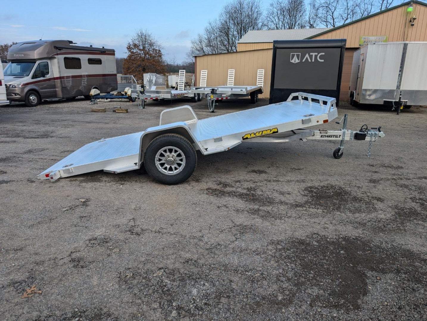 New 2025 Aluma 8214HS-Tilt Utility Trailer