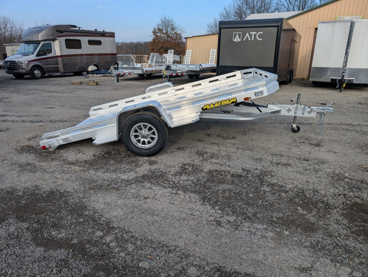 New 2025 Aluma 7712H-TILT-S Utility Trailer