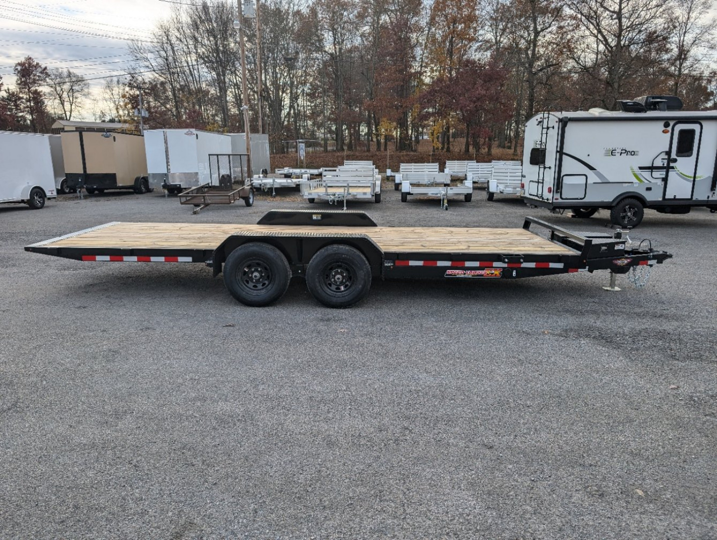 New 2025 H&H Trailers 82"X20' 10K Electric Tilt Speed Loader Car Hauler