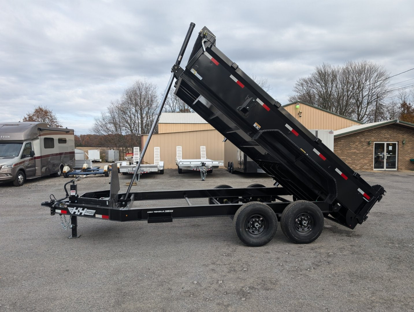 New 2025 H&H Trailers 83 x 14 Telescopic I-Beam Dump Trailer