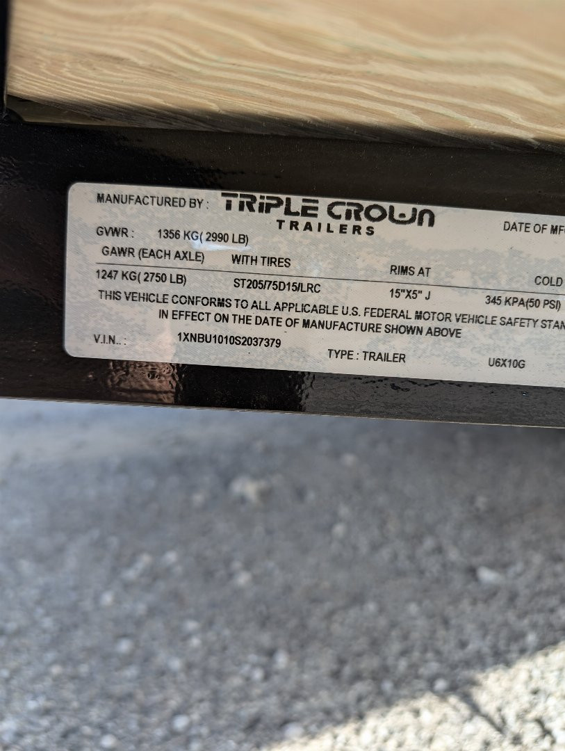 New 2025-Triple-Crown-Trailers-6×10-Single-Axle-Utility-Trailer-37379