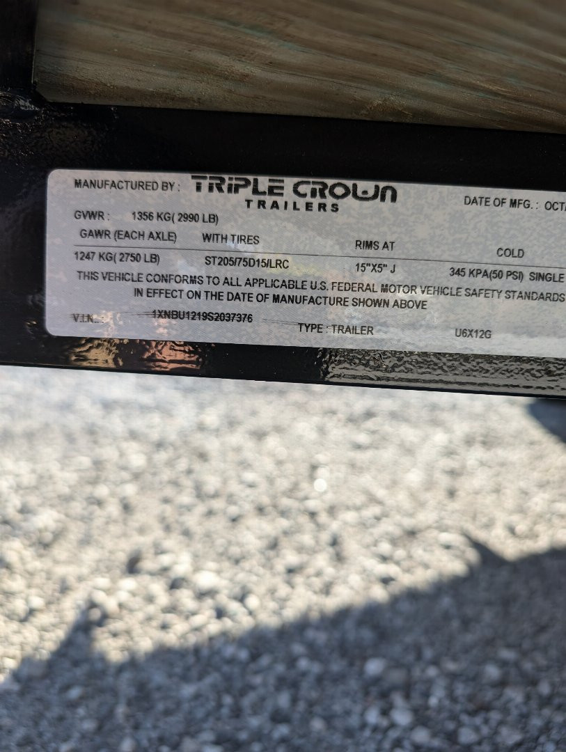 New 2025-Triple-Crown-Trailers-6×12-Single-Axle-Utility-Trailer-37376
