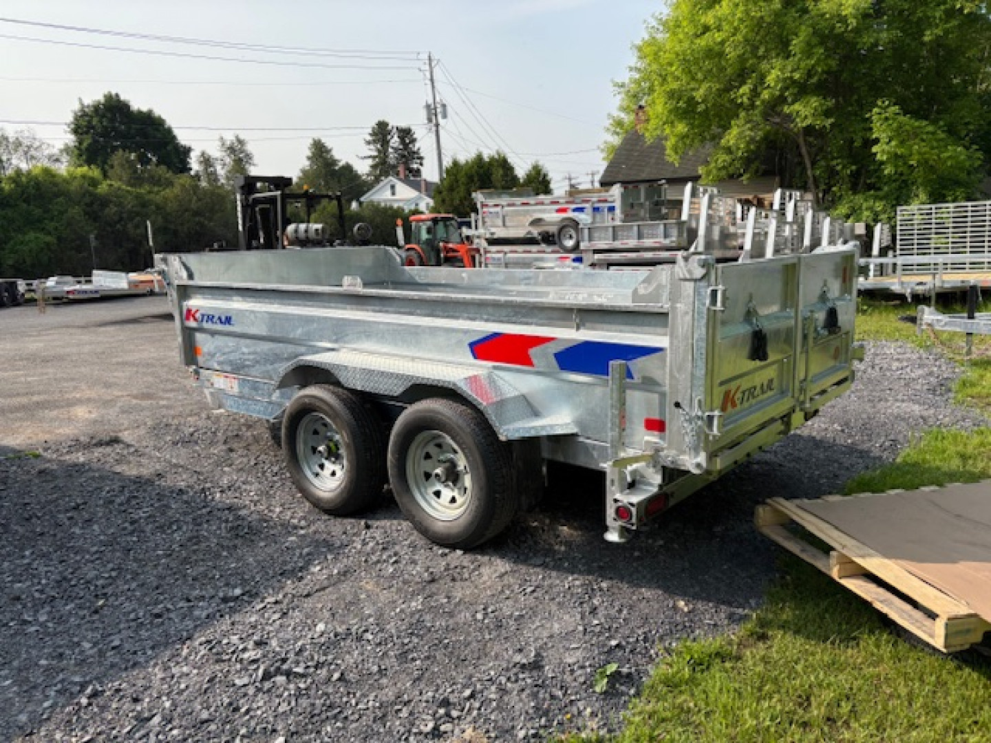 New 2025 K-Trail Galvanized 6 x 12-10K GVW Dump Trailer