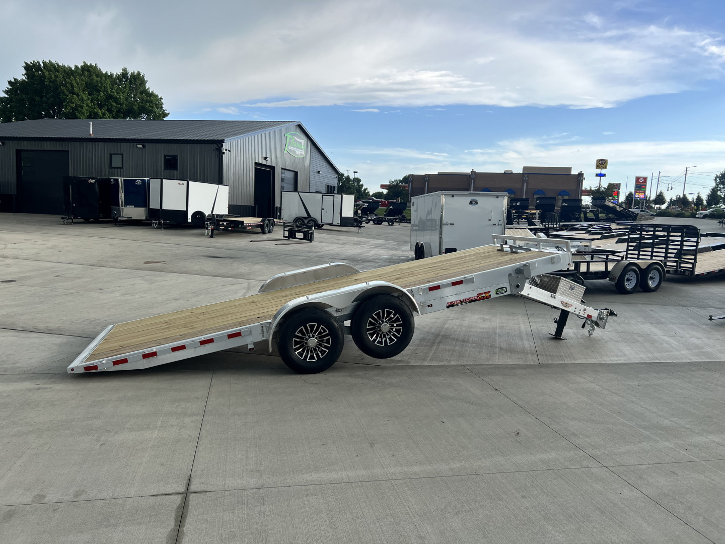 New NEW 2025 H&H Speedloader ALUMINUM 20’ POWER TILTbed flatbed Trailer 2-7000 lb axles =14K