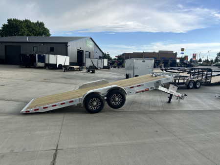 New NEW 2025 H&H Speedloader ALUMINUM 20’ POWER TILTbed flatbed Trailer 2-7000 lb axles =14K