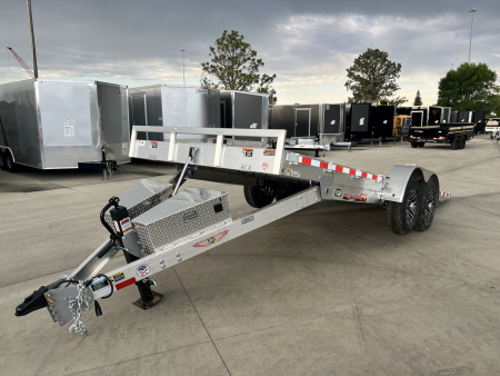 New NEW 2025 H&H Speedloader ALUMINUM 20’ POWER TILTbed flatbed Trailer 2-7000 lb axles =14K