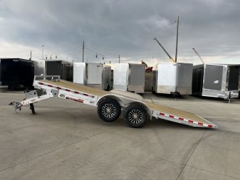 New NEW 2025 H&H Speedloader ALUMINUM 20’ POWER TILTbed flatbed Trailer 2-7000 lb axles =14K