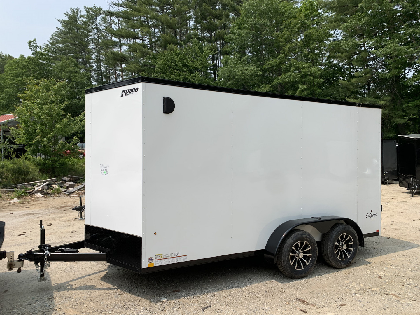 New 2025 Pace American 7X14 +2ft V-nose / Blackout Package/ 7' interior - 7000GVW