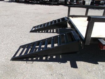New 2025 J&C TRAILERS 83x20 Heavy Duty 14K Utility Trailer / Lowboy Trailer / 7000# Axles / 3" Square Tubing / 5ft Heavy Duty Stand Up Ramps