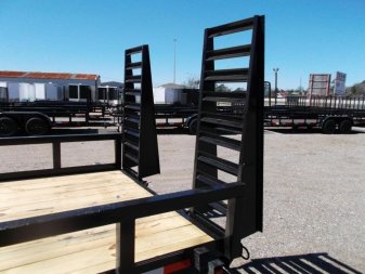 New 2025 J&C TRAILERS 83x20 Heavy Duty 14K Utility Trailer / Lowboy Trailer / 7000# Axles / 3" Square Tubing / 5ft Heavy Duty Stand Up Ramps