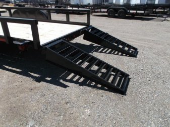 New 2025 J&C TRAILERS 83x20 Heavy Duty 14K Utility Trailer / Lowboy Trailer / 7000# Axles / 3" Square Tubing / 5ft Heavy Duty Stand Up Ramps