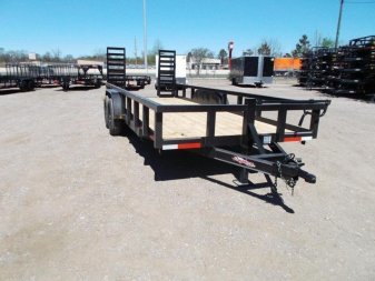 New 2025 J&C TRAILERS 83x20 Heavy Duty 14K Utility Trailer / Lowboy Trailer / 7000# Axles / 3" Square Tubing / 5ft Heavy Duty Stand Up Ramps