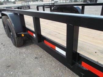 New 2025 J&C TRAILERS 83x20 Heavy Duty 14K Utility Trailer / Lowboy Trailer / 7000# Axles / 3" Square Tubing / 5ft Heavy Duty Stand Up Ramps