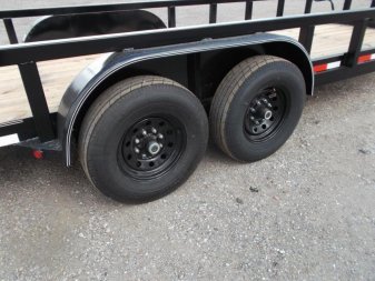 New 2025 J&C TRAILERS 83x20 Heavy Duty 14K Utility Trailer / Lowboy Trailer / 7000# Axles / 3" Square Tubing / 5ft Heavy Duty Stand Up Ramps
