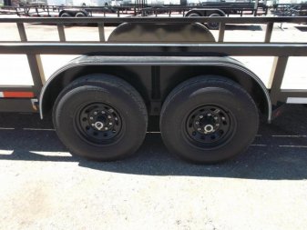 New 2025 J&C TRAILERS 83x20 Heavy Duty 14K Utility Trailer / Lowboy Trailer / 7000# Axles / 3" Square Tubing / 5ft Heavy Duty Stand Up Ramps