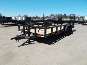 New 2025 J&C TRAILERS 83x20 Heavy Duty 14K Utility Trailer / Lowboy Trailer / 7000# Axles / 3" Square Tubing / 5ft Heavy Duty Stand Up Ramps