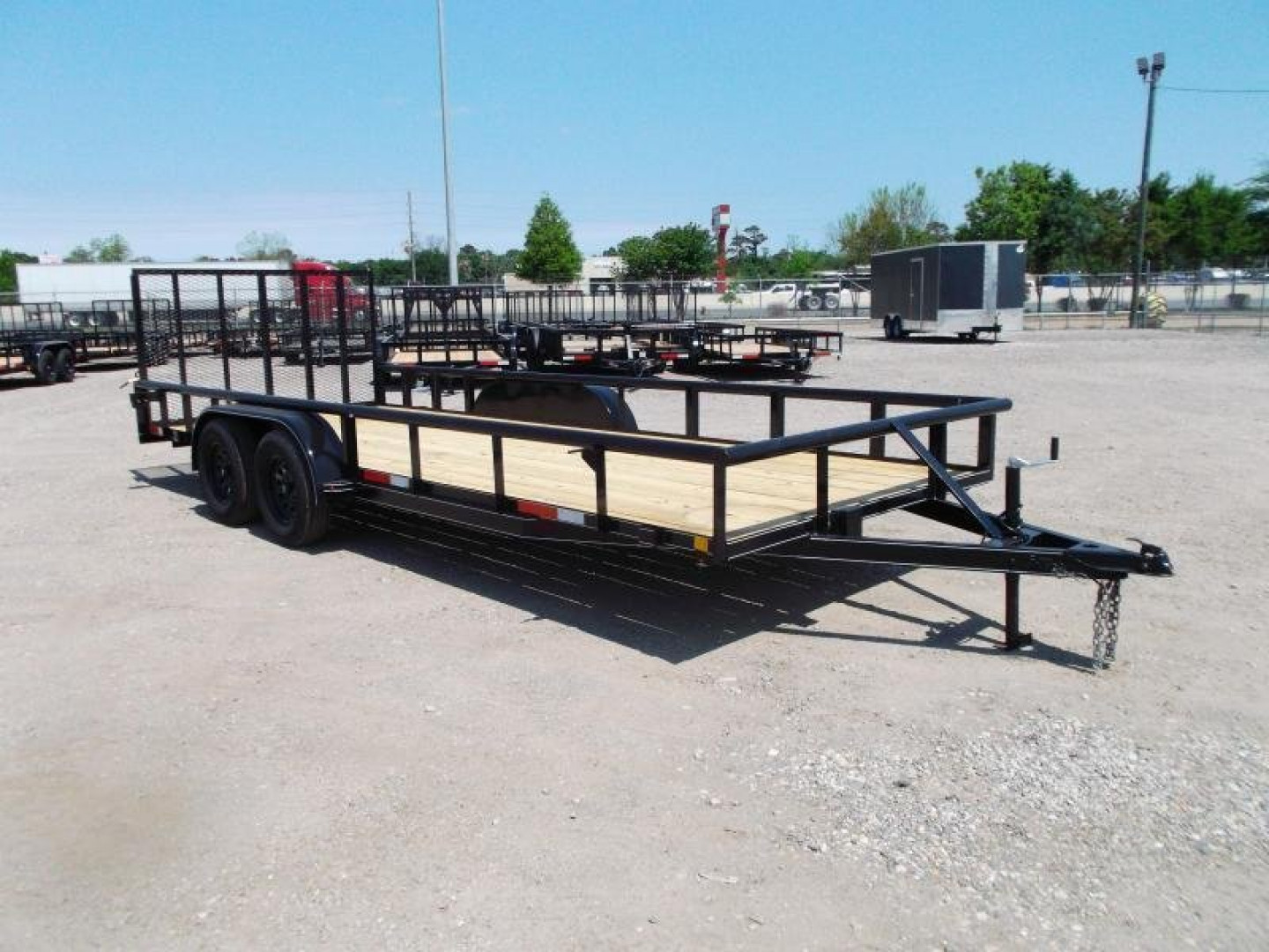 New 2025 J&C TRAILERS 83x20 Utility Trailer / Lowboy Trailer / 4ft Ramp Gate / Electric Brakes / Pipetop / 225 Radial Tires