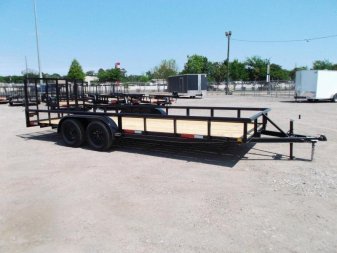 New 2025 J&C TRAILERS 83x20 Utility Trailer / Lowboy Trailer / 4ft Ramp Gate / Electric Brakes / Pipetop / 225 Radial Tires