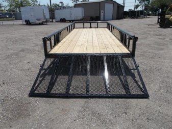 New 2025 J&C TRAILERS 83x20 Utility Trailer / Lowboy Trailer / 4ft Ramp Gate / Electric Brakes / Pipetop / 225 Radial Tires