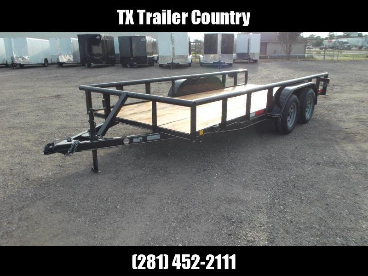 New 2025 J&C TRAILERS 83x16 Utility Trailer / Lowboy Trailer / 5ft Slide Out Stow Away Ramps / Heavy Duty Pipetop / Electric Brakes / 2" Bulldog Coupler