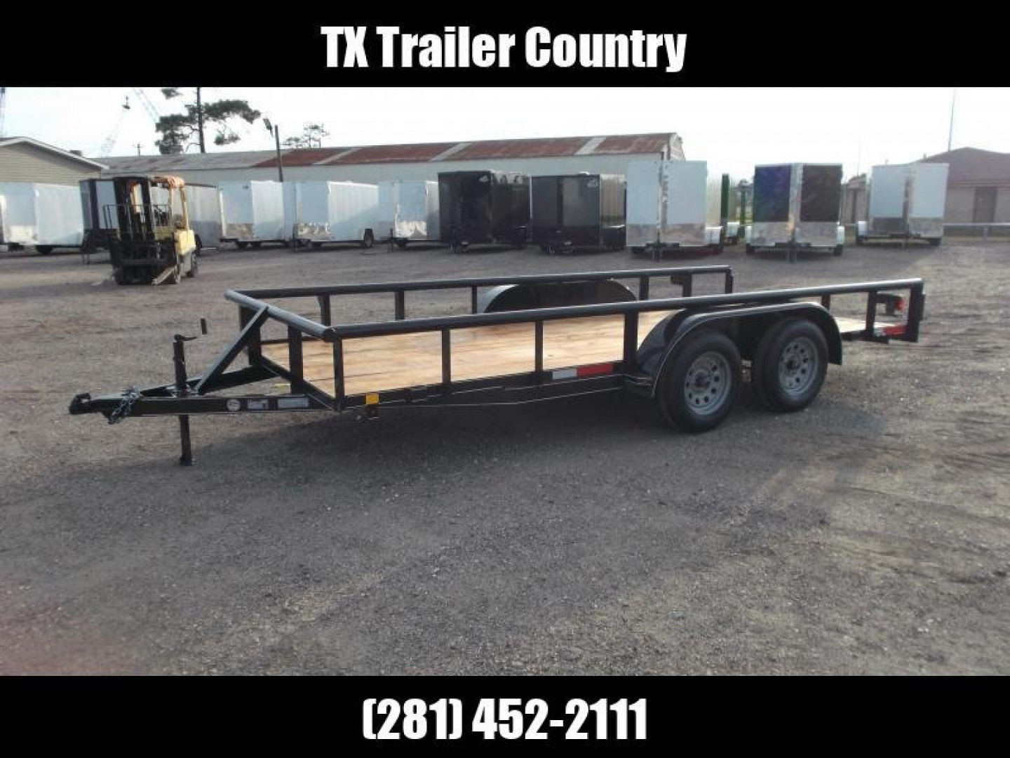 New 2025 J&C TRAILERS 83x16 Utility Trailer / Lowboy Trailer / 5ft Slide Out Stow Away Ramps / Heavy Duty Pipetop / Electric Brakes / 2" Bulldog Coupler