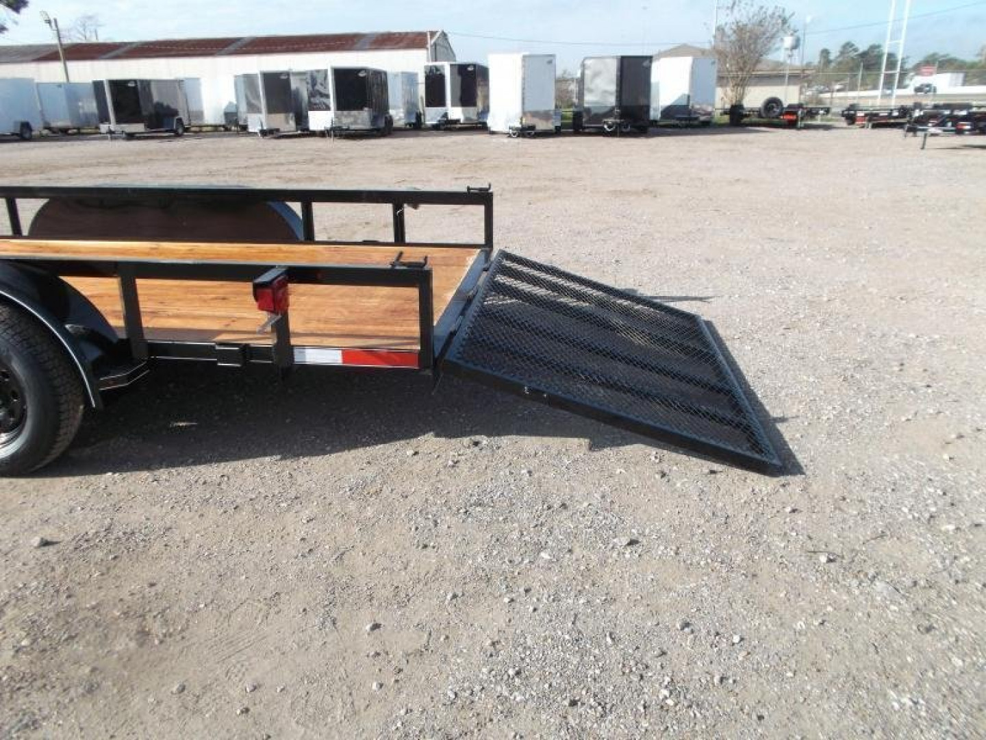 New 2025 J&C TRAILERS 83x16 Tandem Axle Utility Trailer / Lowboy Trailer / 4ft Ramp Gate / 2" Bulldog Coupler