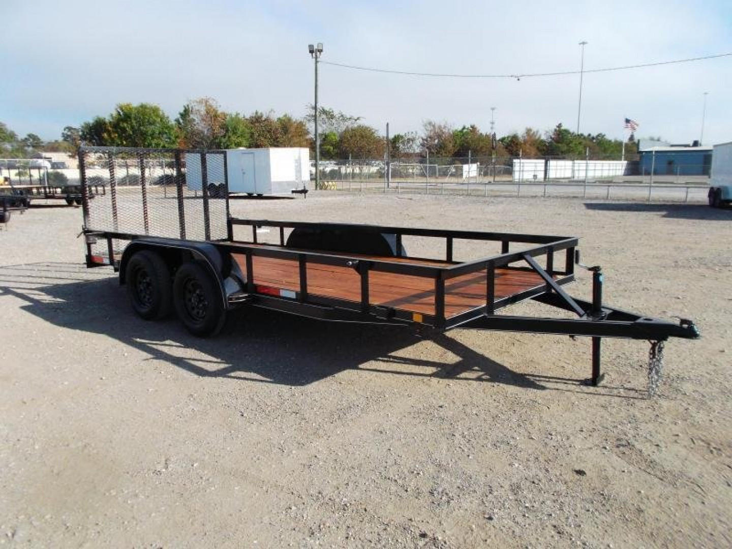 New 2025 J&C TRAILERS 83x16 Tandem Axle Utility Trailer / Lowboy Trailer / 4ft Ramp Gate / 2" Bulldog Coupler