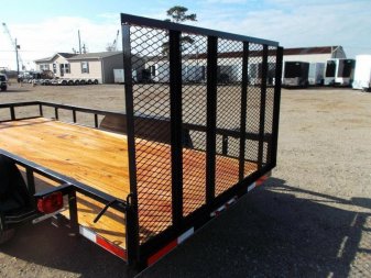New 2025 J&C TRAILERS 83x16 Tandem Axle Utility Trailer / Lowboy Trailer / 4ft Ramp Gate / 2" Bulldog Coupler
