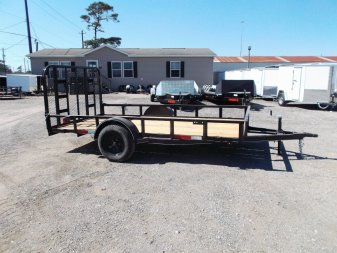 New 2025 J&C TRAILERS 77x12 Utility Trailer / C-Channel Wrap Tongue / 2" Bulldog Coupler / 4ft Ramp Gate