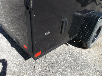 New 2025 COVERED WAGON TRAILERS 6x12 SA Cargo / Enclosed Trailer / 6'6" Interior Height / Extra Wide Ramp Gate / RV Side Door / .030 Black Semi-Screwless Exterior / Black Out Package