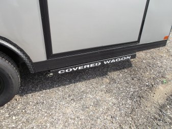 New 2025 COVERED WAGON TRAILERS 8.5x16 Cargo Trailer / Car Hauler / 5200# Axles / 7ft Interior Height / 48" RV Side Door / Bed Lined RV Step / .030 Silver Semi-Screwless Exterior / 60" Triple Tube Tongue / Extra Wide Ramp / Black Out Package