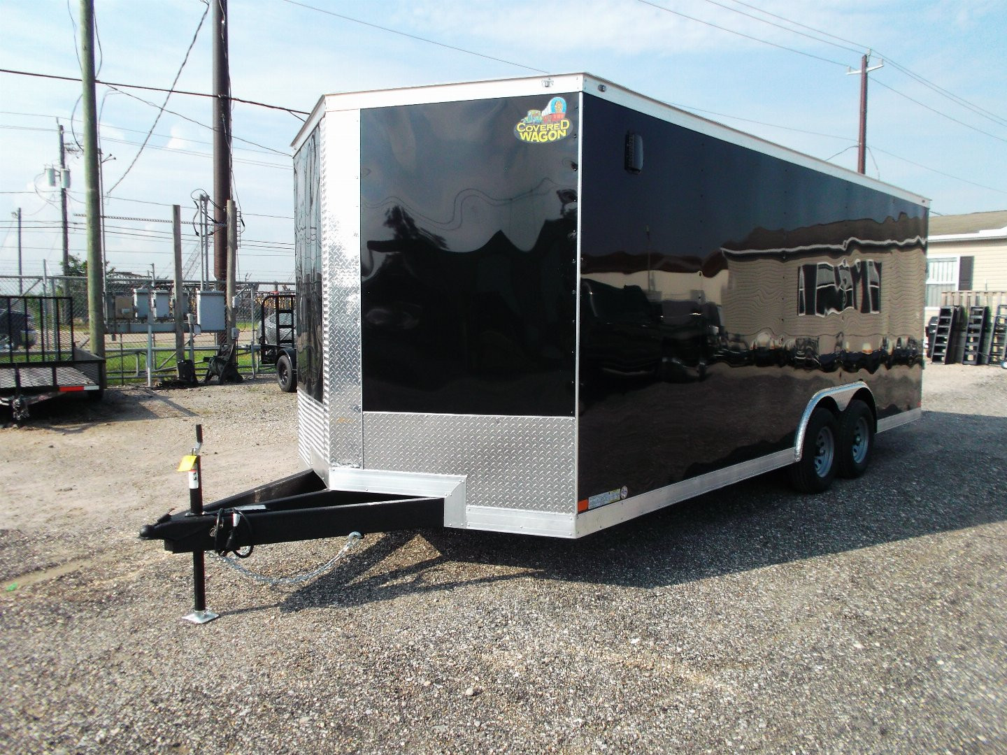 New 2025 COVERED WAGON TRAILERS 8.5x20 Cargo / Enclosed Trailer / Car Hauler / 7ft Interior / 5200# Axles / 48" RV Side Door / 60" Triple Tube Tongue / .030 Black Semi Screwless Exterior / Extra Wide Ramp