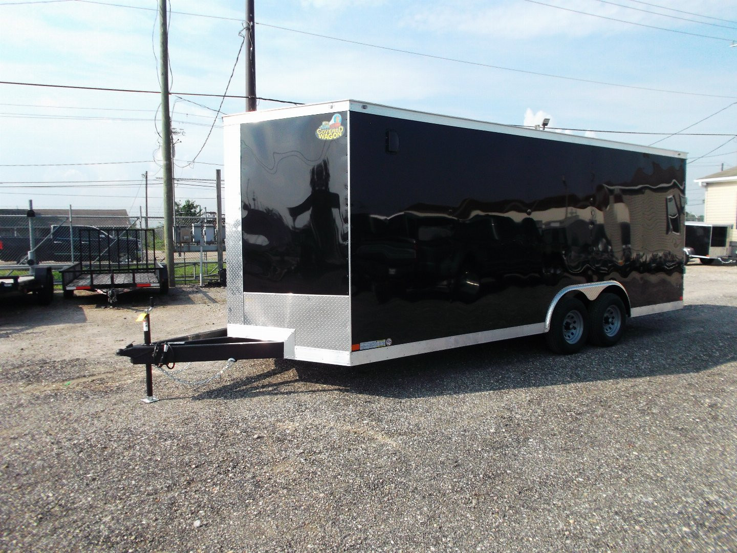 New 2025 COVERED WAGON TRAILERS 8.5x20 Cargo / Enclosed Trailer / Car Hauler / 7ft Interior / 5200# Axles / 48" RV Side Door / 60" Triple Tube Tongue / .030 Black Semi Screwless Exterior / Extra Wide Ramp