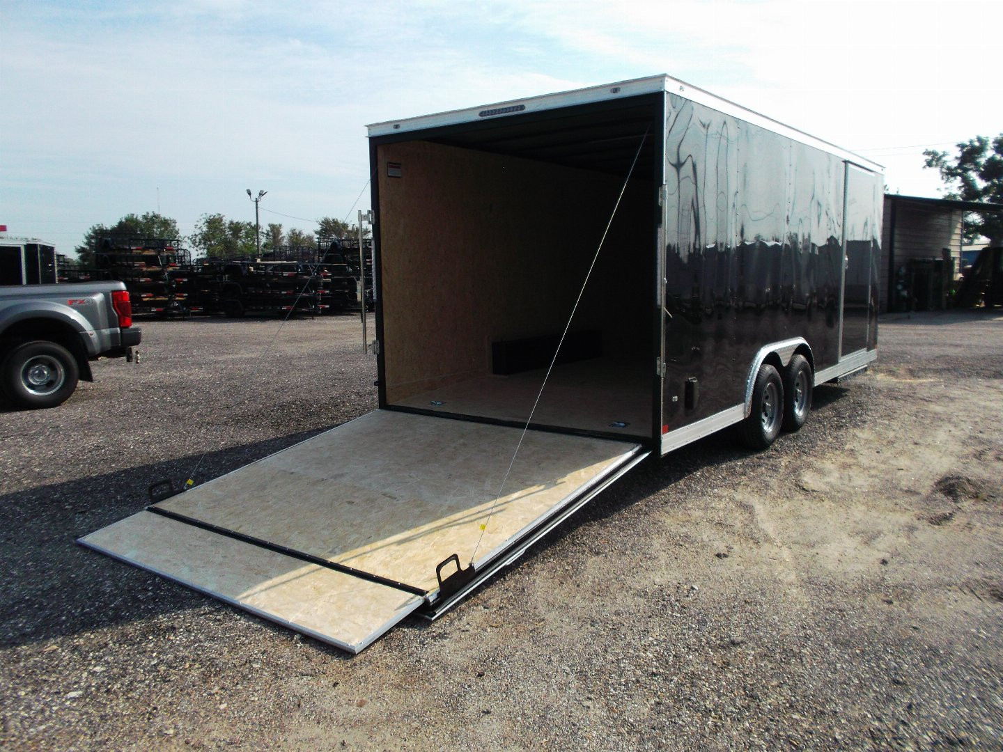New 2025 COVERED WAGON TRAILERS 8.5x20 Cargo / Enclosed Trailer / Car Hauler / 7ft Interior / 5200# Axles / 48" RV Side Door / 60" Triple Tube Tongue / .030 Black Semi Screwless Exterior / Extra Wide Ramp
