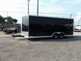 New 2025 COVERED WAGON TRAILERS 8.5x20 Cargo / Enclosed Trailer / Car Hauler / 7ft Interior / 5200# Axles / 48" RV Side Door / 60" Triple Tube Tongue / .030 Black Semi Screwless Exterior / Extra Wide Ramp