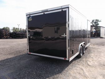 New 2025 COVERED WAGON TRAILERS 8.5x20 Cargo / Enclosed Trailer / Car Hauler / 7ft Interior / 5200# Axles / 48" RV Side Door / 60" Triple Tube Tongue / .030 Black Semi Screwless Exterior / Extra Wide Ramp