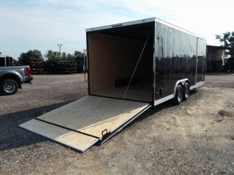 New 2025 COVERED WAGON TRAILERS 8.5x20 Cargo / Enclosed Trailer / Car Hauler / 7ft Interior / 5200# Axles / 48" RV Side Door / 60" Triple Tube Tongue / .030 Black Semi Screwless Exterior / Extra Wide Ramp